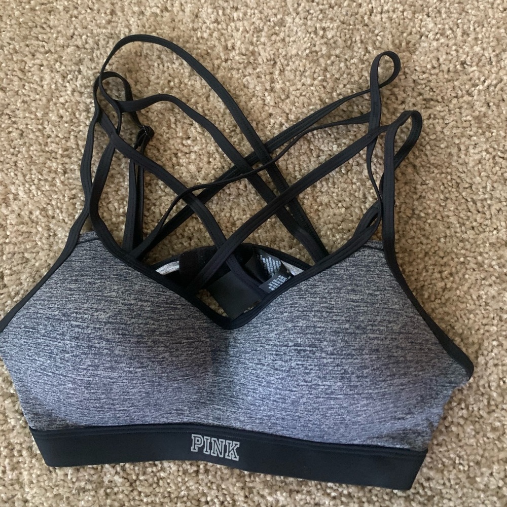 Pink sports bra